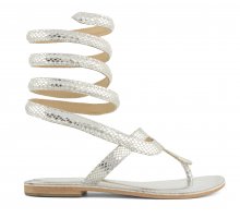 (image for) Thong wrap up sandal in laminated leather F0817888-0151 A Poco Prezzo